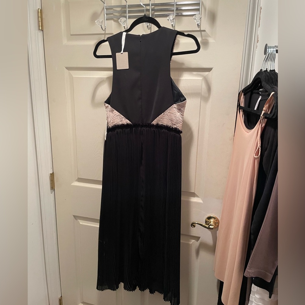 Anthropologie Nomad Morgan Carper Isobel Brocade Midi Dress Metallic Size 6 - Picture 8 of 15
